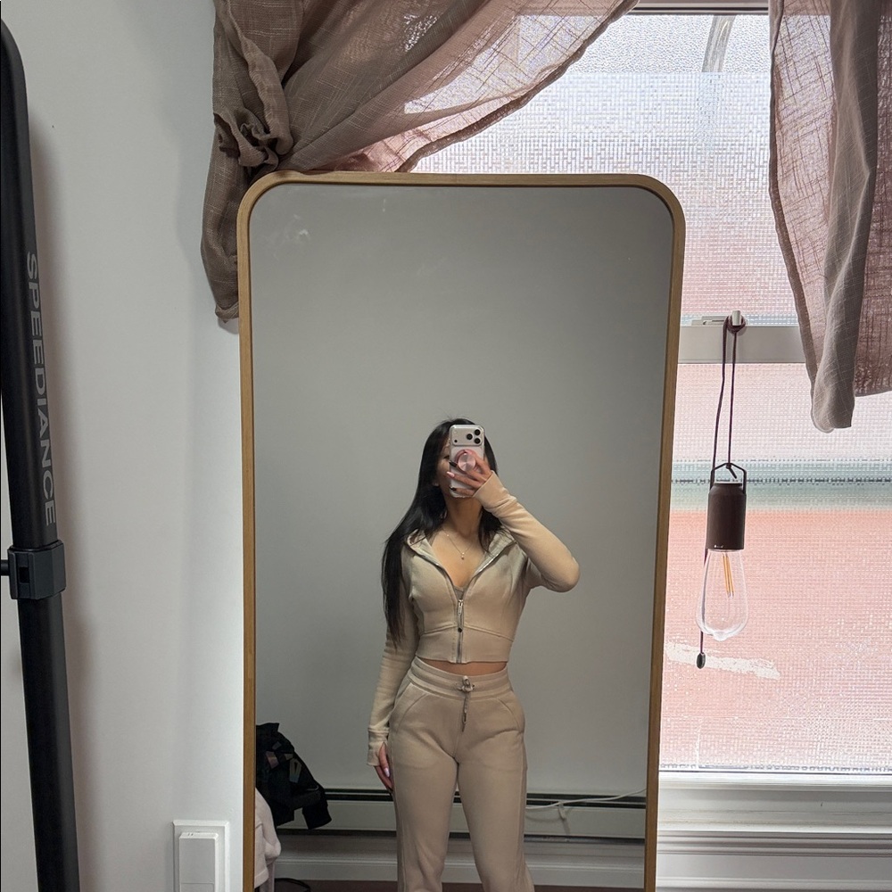Lululemon Athletica Beige Zip-Up Track Set